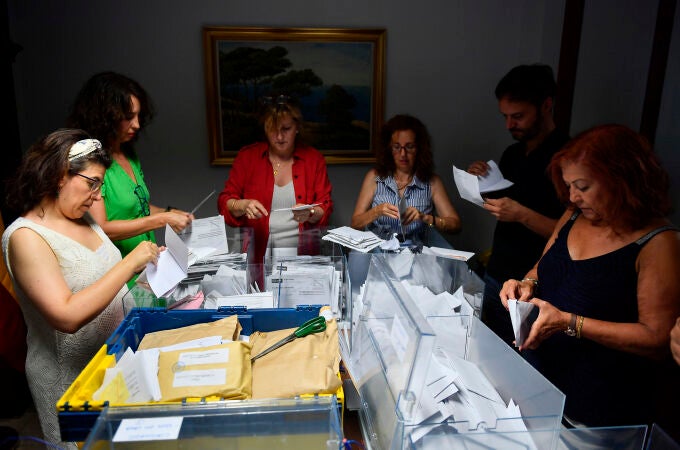 Recuento de votos de residentes extranjeros en Palma
