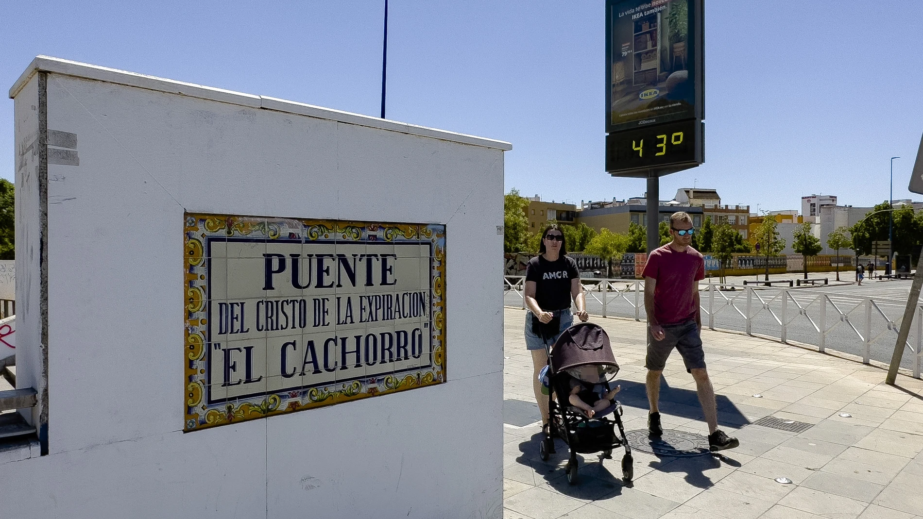 Un termómetro de Sevilla marca 43 grados