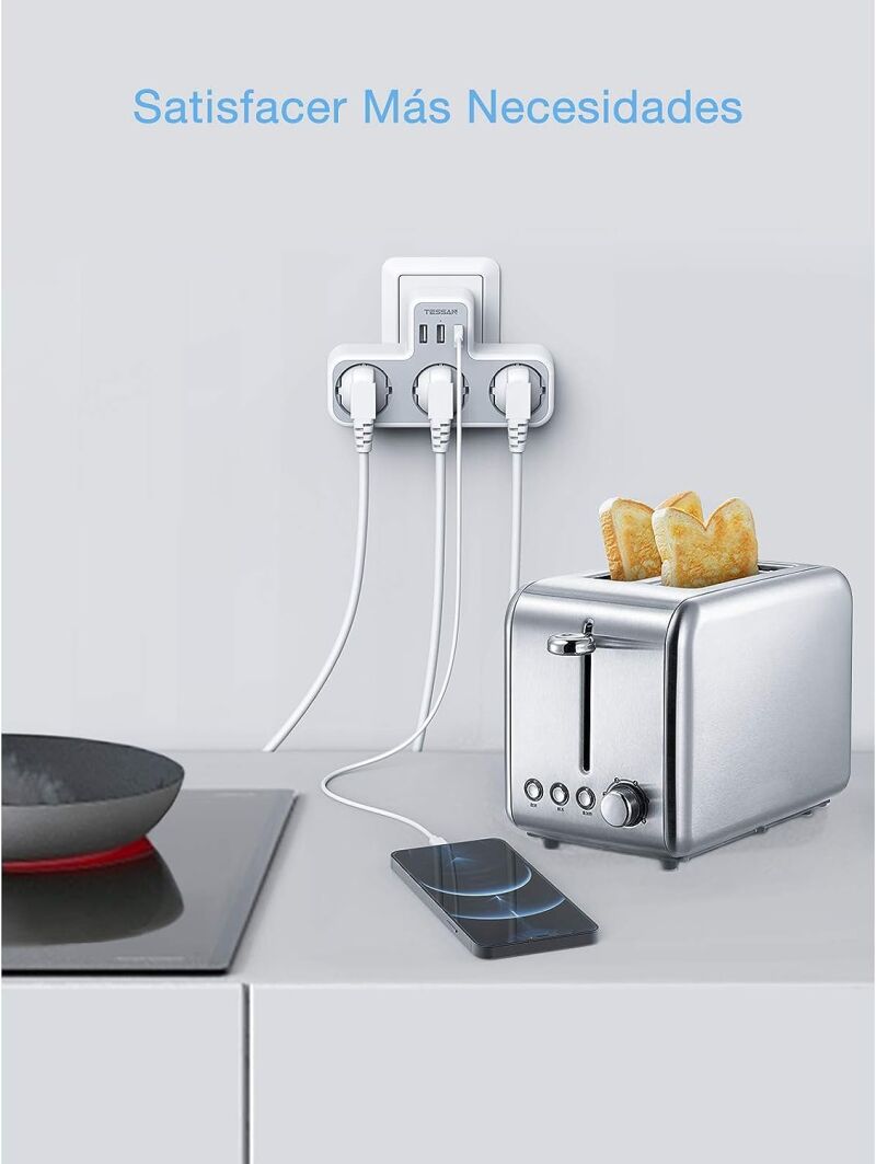 Aparato con enchufe y carga de USB con buenas opiniones