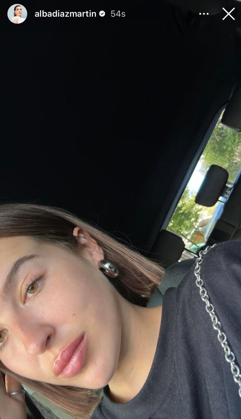 Alba Díaz con su nuevo corte de pelo.