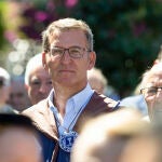 El presidente del PP, Alberto Núñez Feijóo asiste a la LXXI Festa do Albariñov
