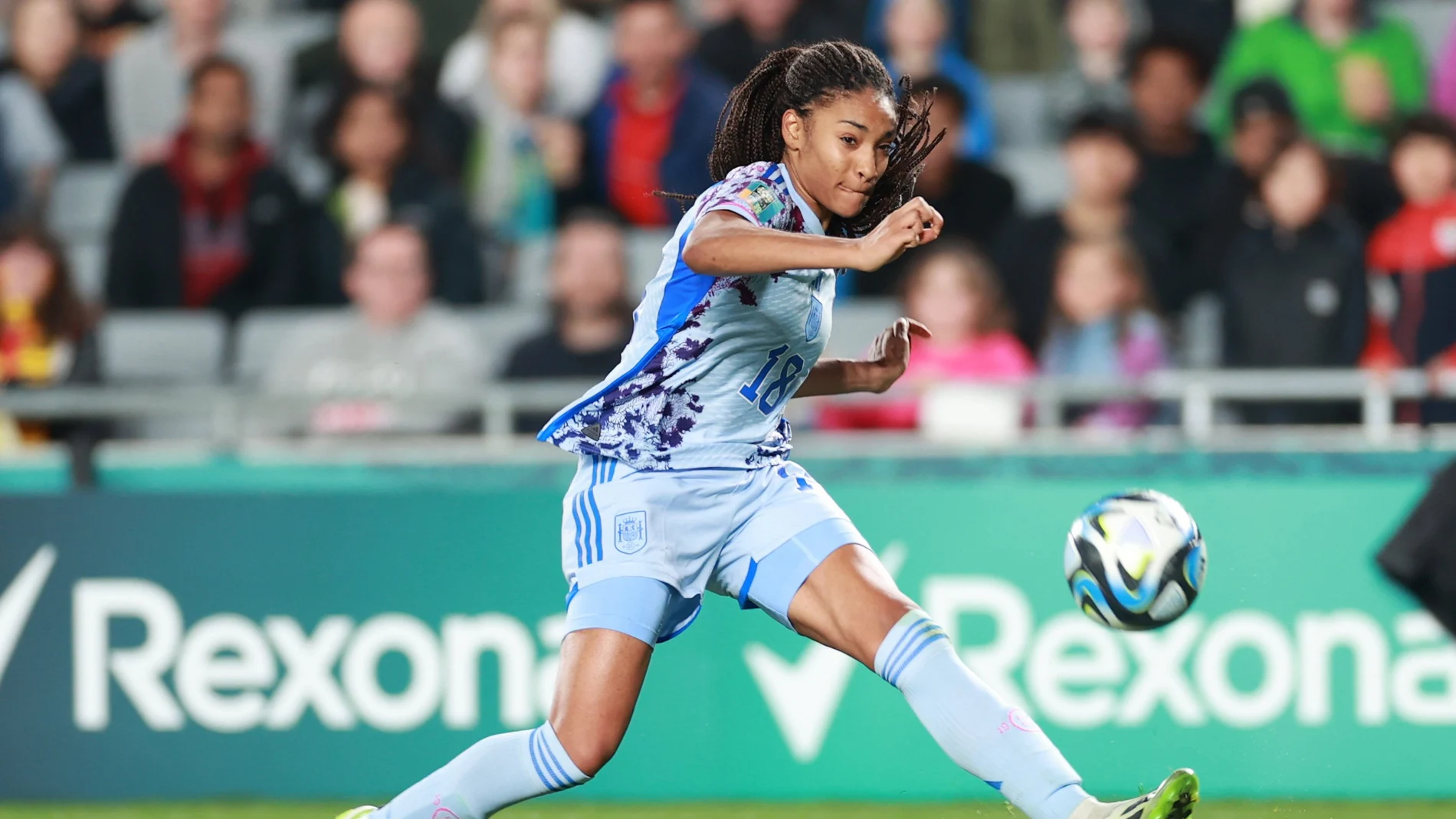 Salma Paralluelo, en el partido ante Suiza