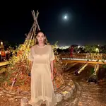 Vicky Martín Berrocal con conjunto de Zara.