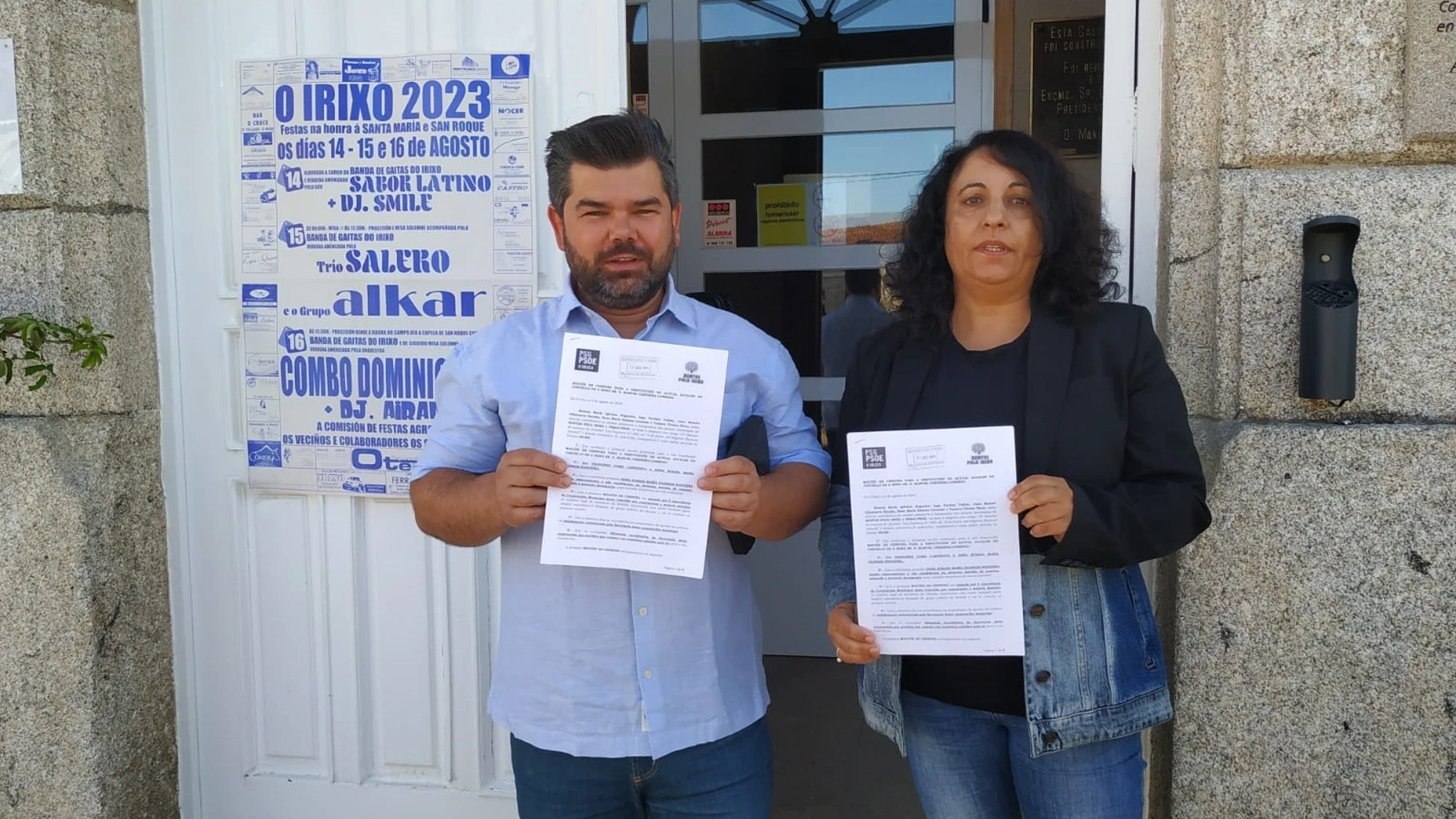 Presentación de la moción de censura de O Irixo. PSOE DE OURENSE 11/08/2023