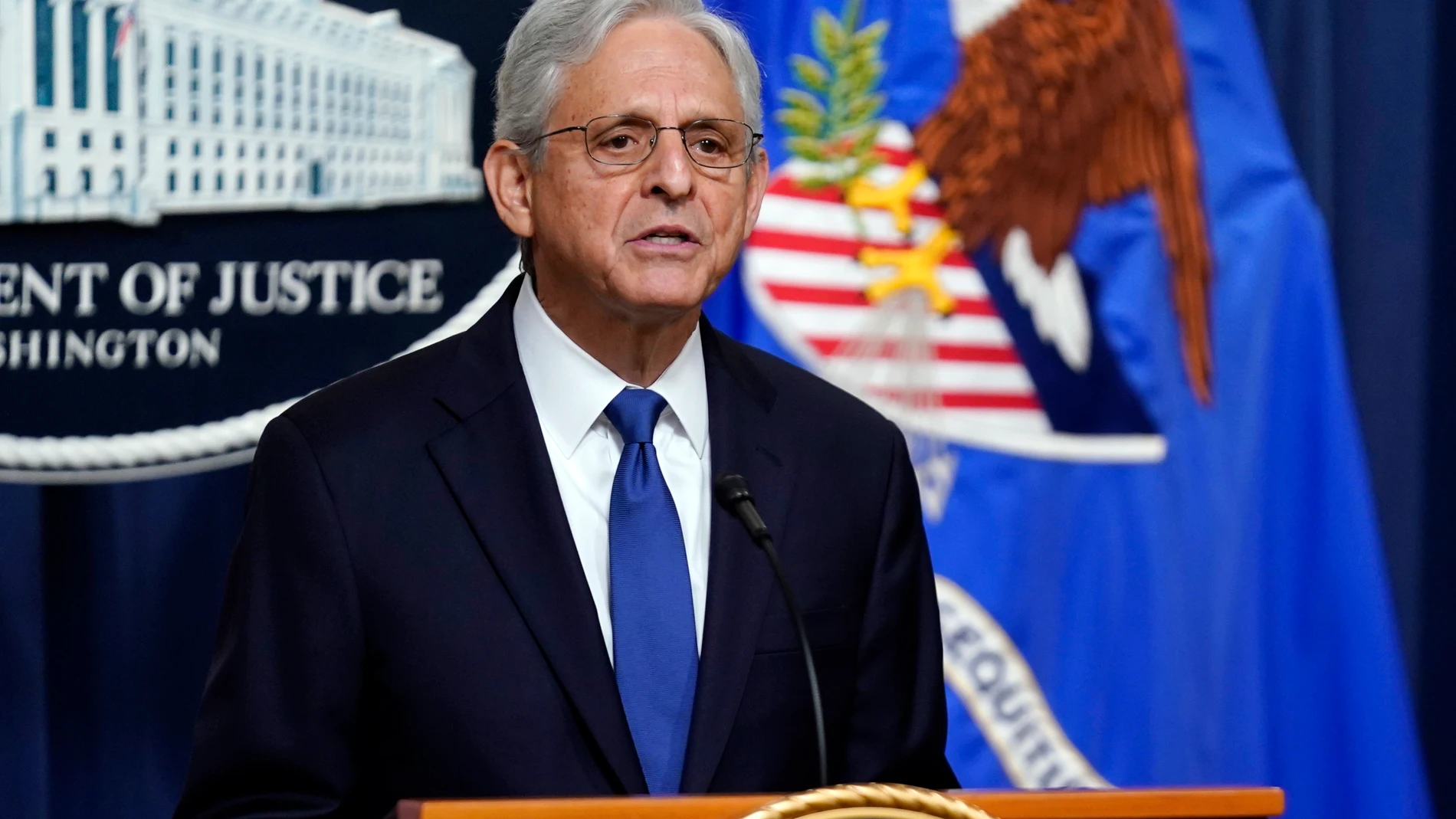 Attorney General Merrick Garland speaks at the Department of Justice, Friday, Aug. 11, 2023, in Washington. Garland announced Friday he is appointing a special counsel in the Hunter Biden probe, deepening the investigation of the president's son ahead of the 2024 election. (AP Photo/Stephanie Scarbrough)