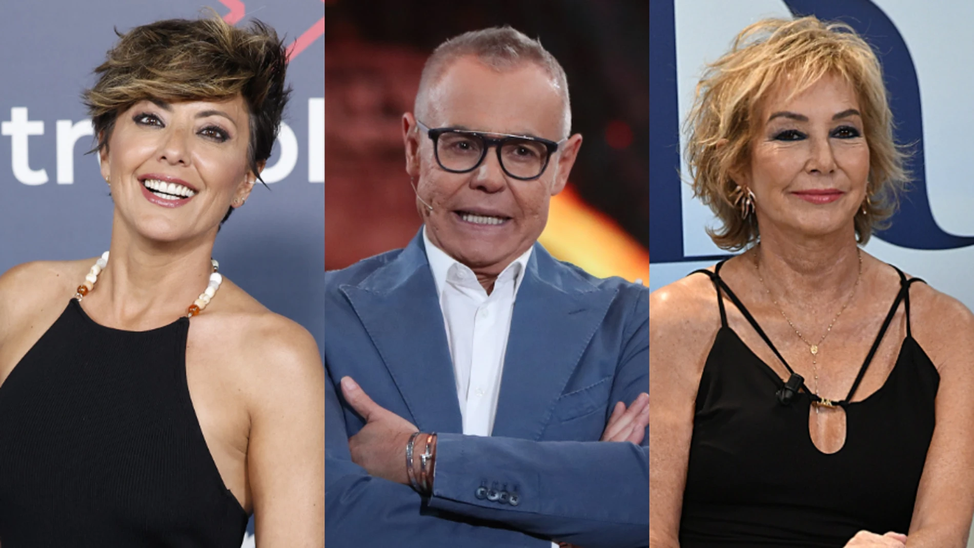 Sonsoles Ónega, Jordi González y Ana Rosa Quintana, presentadores