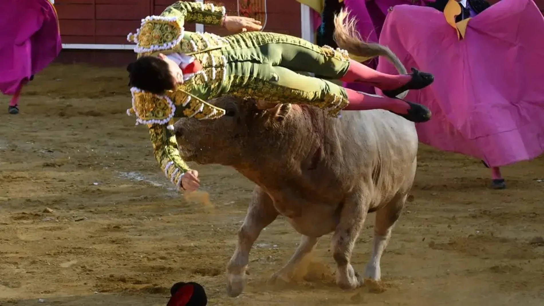 Alejandro Conquero, trasladado en helicóptero tras la horrible cornada que sufrió en Cenicientos