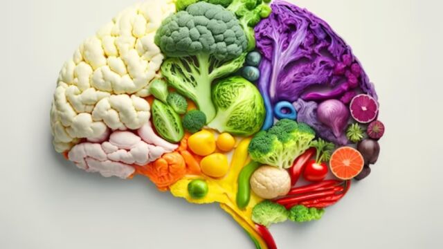 Un cerebro compuesto por una dieta basada en frutas y verduras