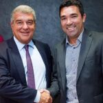 Joan Laporta, junto a Deco