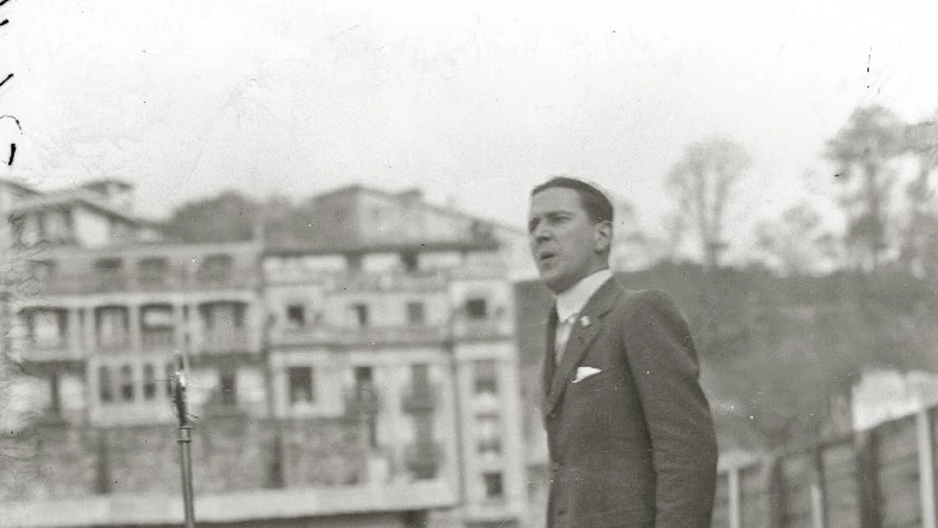 Telesforo Monzón, en 1933, durante el Aberri Eguna