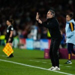 Jorge Vilda da instrucciones desde la banda durante la final