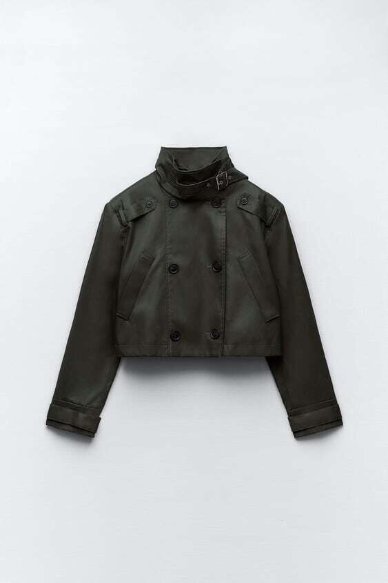 Trench corto encerado