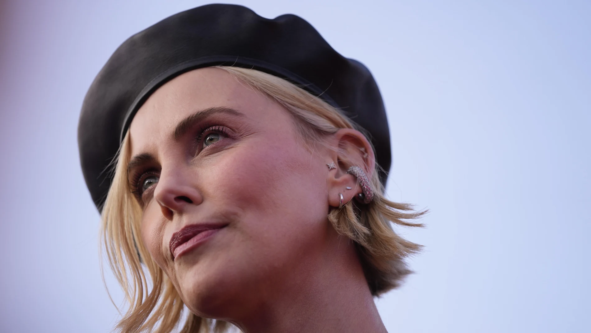 Actress Charlize Theron poses for photographers upon arrival at the world premiere of the film 'Fast X' in Rome