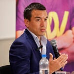 Rueda de prensa Daniel Noboa, candidato presidencial de Ecuador