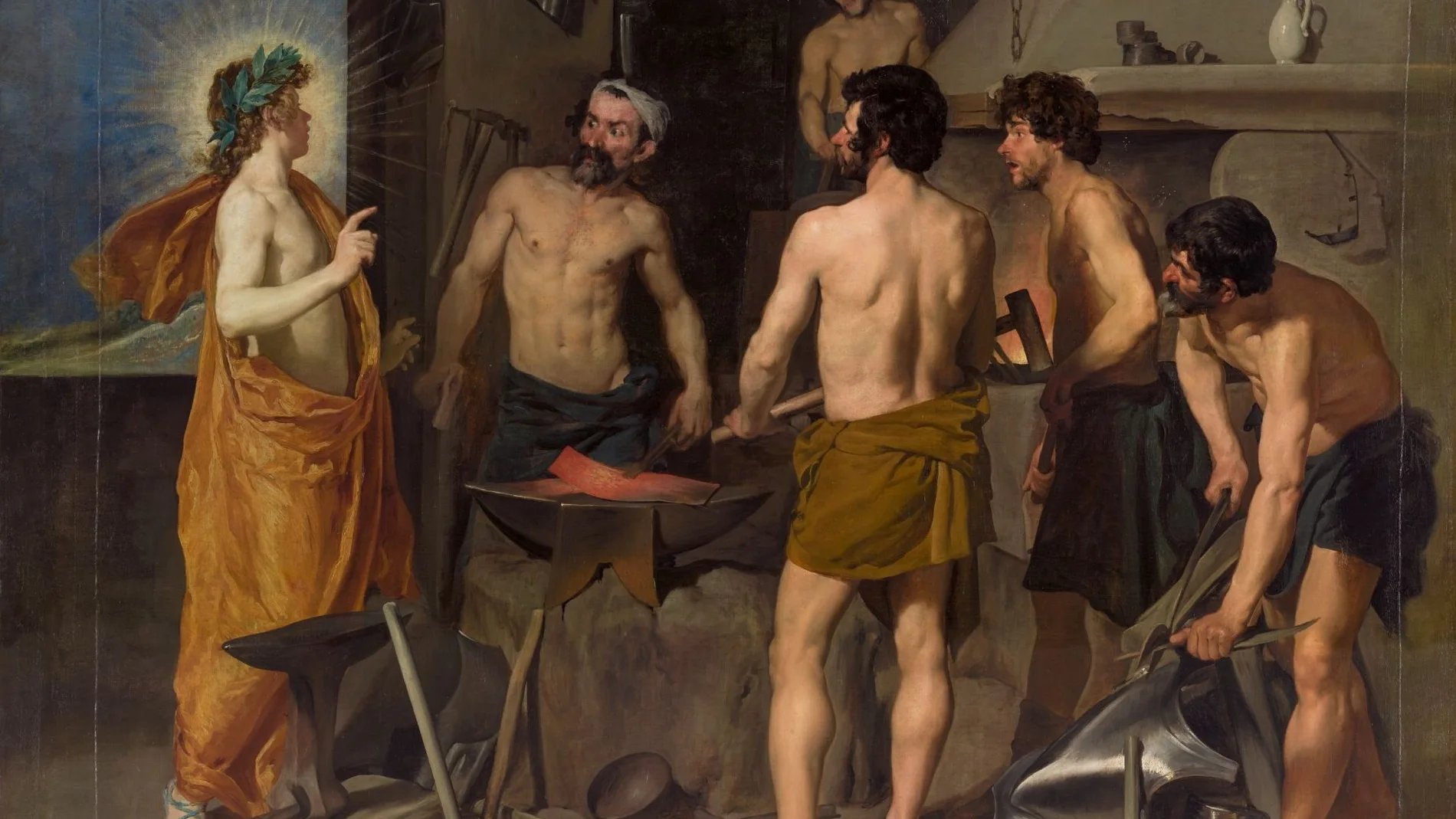 «La fragua de Vulcano», cuadro de Velázquez en el que el sol es protagonista