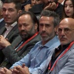 De la Fuente y Vilda, durante el discurso de Luis Rubiales