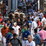 Primer encierro de los tradicionales festejos del municipio segoviano de Cuéllar