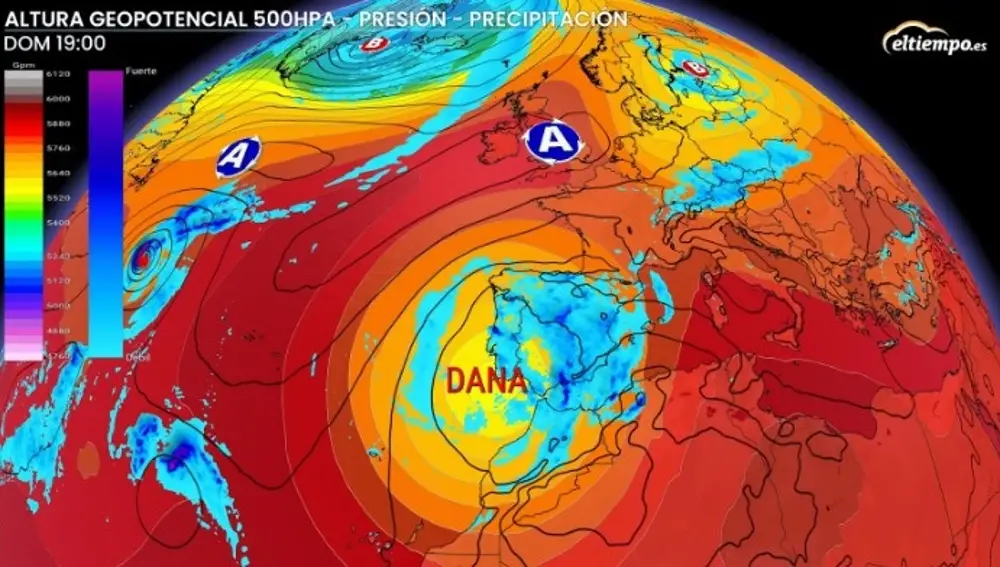 MURCIA.-La llegada de una DANA a España este viernes traerá lluvias y las máximas no superarán los 25ºC, según eltiempo.es