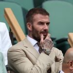 Wimbledon (United Kingdom), 05/07/2023.- David Beckham, President and co-owner of US soccer club Inter Miami, in the royal box at the Wimbledon Championships, Wimbledon, Britain, 05 July 2023. (Tenis, Reino Unido) EFE/EPA/NEIL HALL EDITORIAL USE ONLY