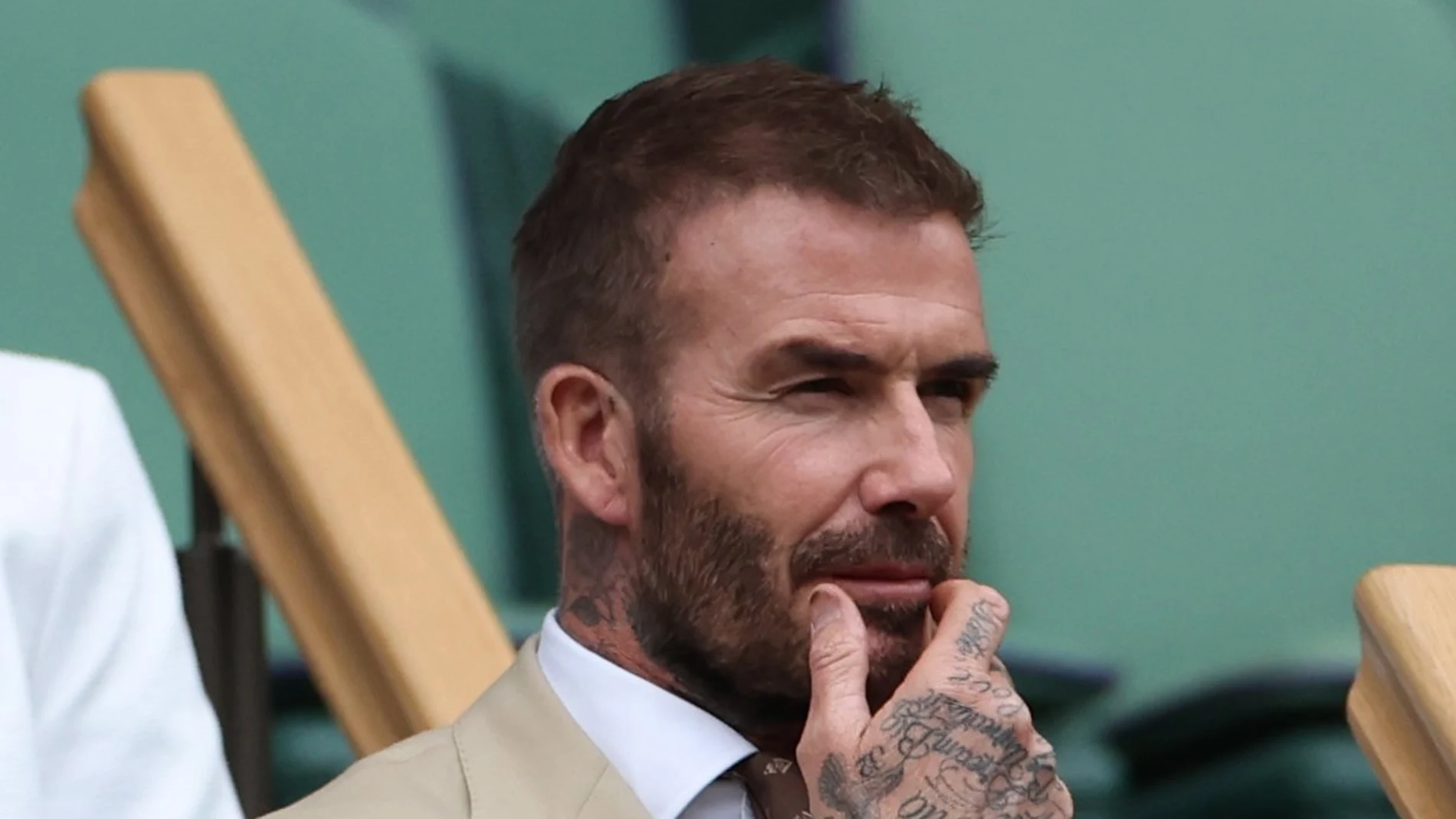 Wimbledon (United Kingdom), 05/07/2023.- David Beckham, President and co-owner of US soccer club Inter Miami, in the royal box at the Wimbledon Championships, Wimbledon, Britain, 05 July 2023. (Tenis, Reino Unido) EFE/EPA/NEIL HALL EDITORIAL USE ONLY