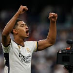 Bellingham celebra uno de los goles con el Real Madrid