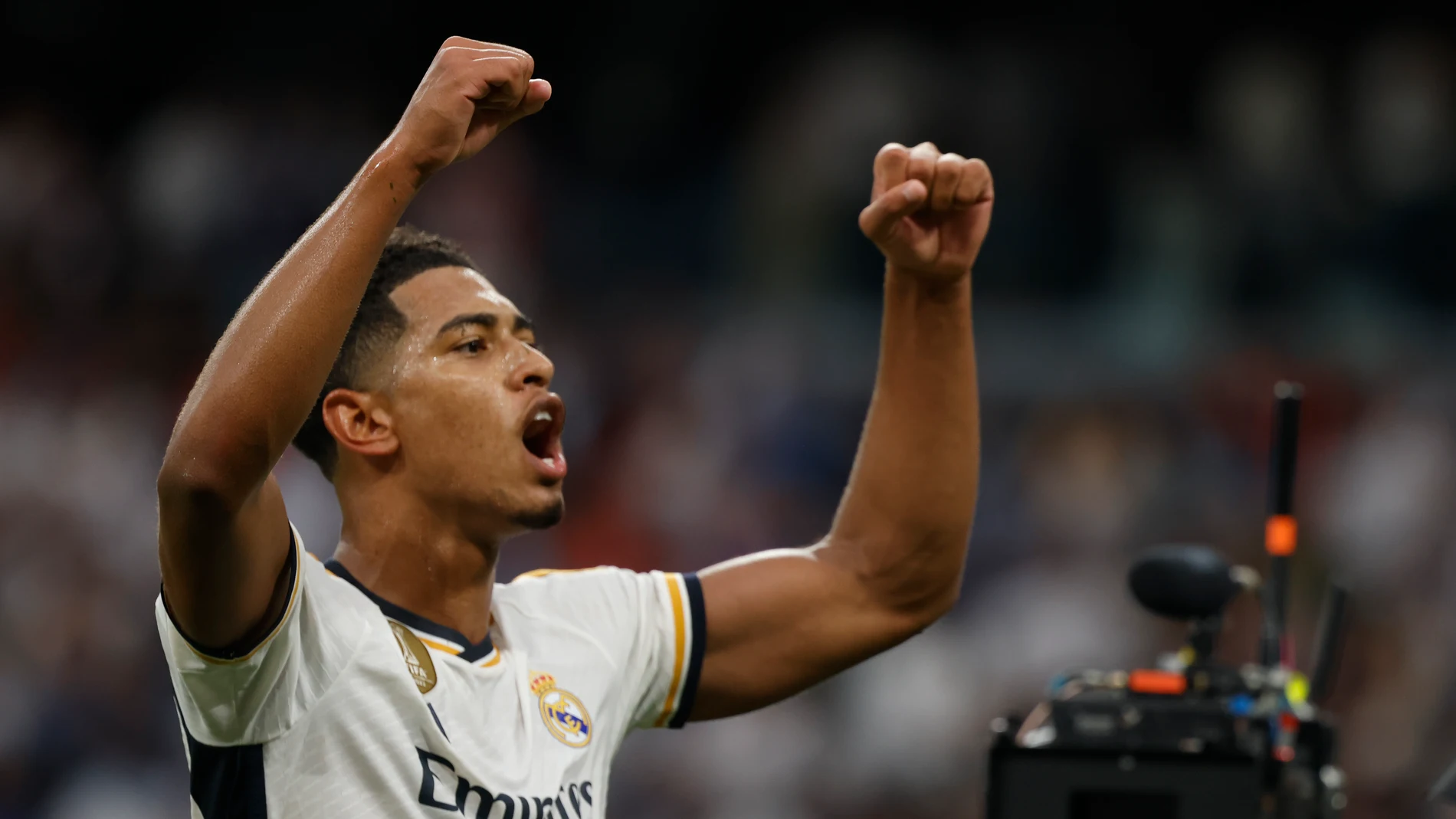 Bellingham celebra uno de los goles con el Real Madrid
