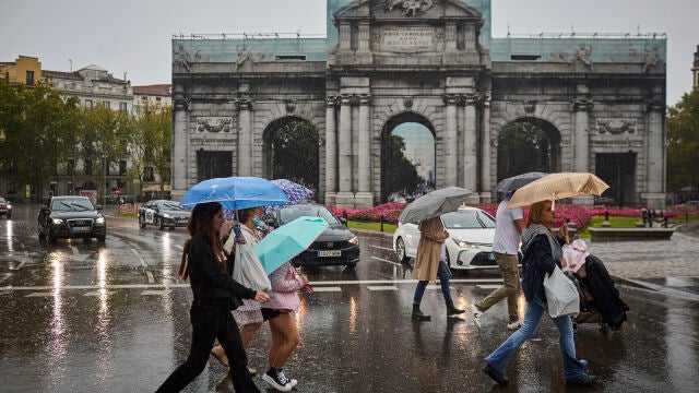 Fuertes lluvias y tormentas con motivo de la DANA que atraviesa hoy la península. 
