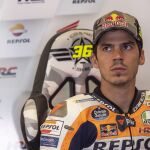 Joan Mir, en el box del Repsol Honda Team