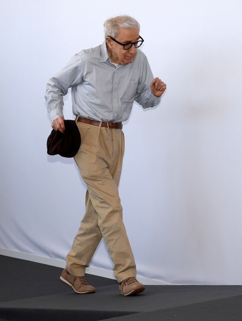 Woody Allen, durante su llegada a la Mostra