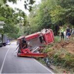 Estado en el que quedó el camión accidentado