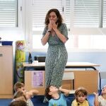 La presidenta, Isabel Díaz Ayuso, asiste al acto del inicio de curso escolar celebrado en el colegio público San Juan Bautista de Arganda del Rey 