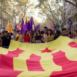 Manifestación independentista por la Diada