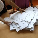 Recuento de votos en un colegio electoral en as elecciones del 23J. 
