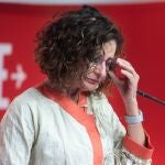 La vicesecretaria general del PSOE y ministra de Hacienda en funciones, María Jesús Montero, ofrece una rueda de prensa tras la reunión de la Comisión Ejecutiva Federal del PSOE, en la sede del PSOE, a 11 de septiembre de 2023, en Madrid (España). 