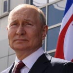 Russian President Vladimir Putin meets North Korean leader Kim Jong Un on the Vostochny cosmodrome