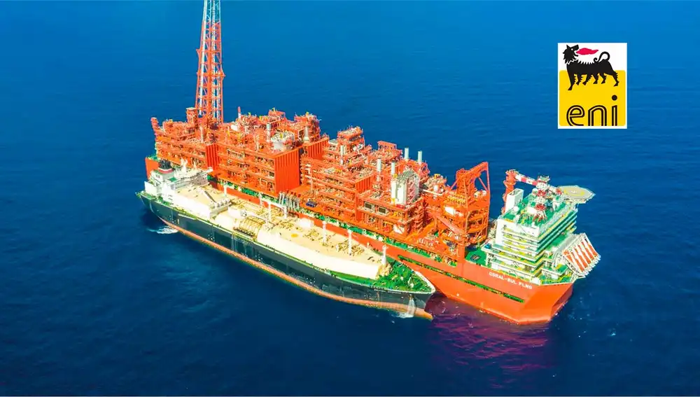 Primer metanero cargado por Coral Sul FLNG en Mozambique en nov. 2022, donde Eni es el Operador Delegado