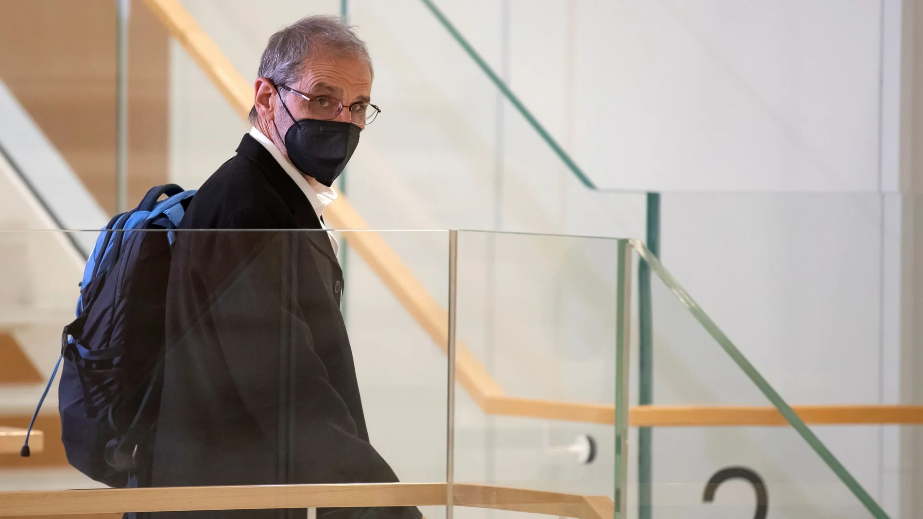 Jose Antonio Urrutikoetxea Bengoetxea aka Josu Ternera leaves after the verdict of his trial at the Paris courthouse in Paris, France.