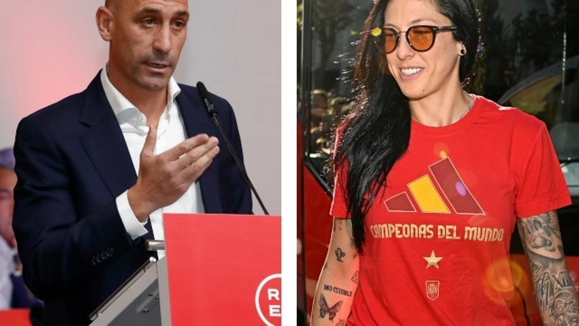 Rubiales y Jenni Hermoso