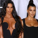 Kim Kardashian y su hermana Kourtney Kardashian