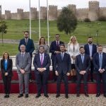 El presidente del Grupo Ciudades Patrimonio de la Humanidad de España (GCPHE) y alcalde de San Cristóbal de la Laguna, Luis Yeray Gutiérrez, y el alcalde de Ávila, Jesús Manuel Sánchez Cabrera, ofrecen una rueda de prensa tras la Asamblea Extraordinaria por el XXX aniversario del GCPHE. En el Palacio de Superunda.Previamente descubrieron una placa conmemorativa por el XXX aniversario del GCPHE