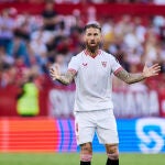Sergio Ramos, durante el Sevilla - Las Palmas