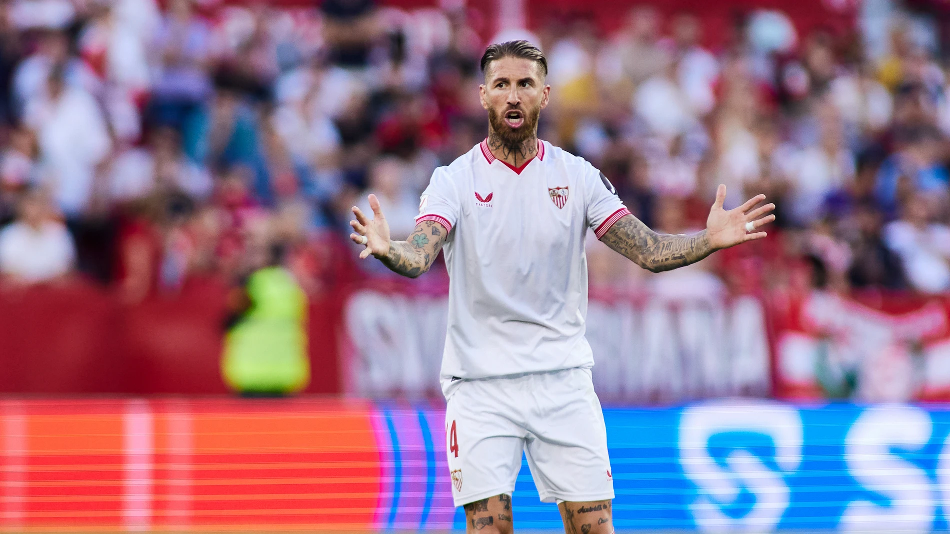 Sergio Ramos, durante el Sevilla - Las Palmas