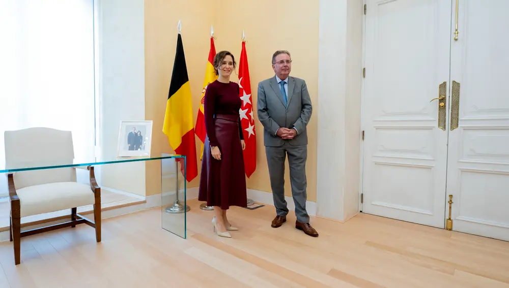 Ayuso recibe al ministro presidente de la Región de Bruselas, Rudi Vervoort