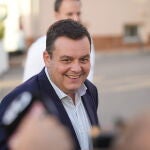 Víctor Francos, presidente del CSD, en su llegada a Oliva