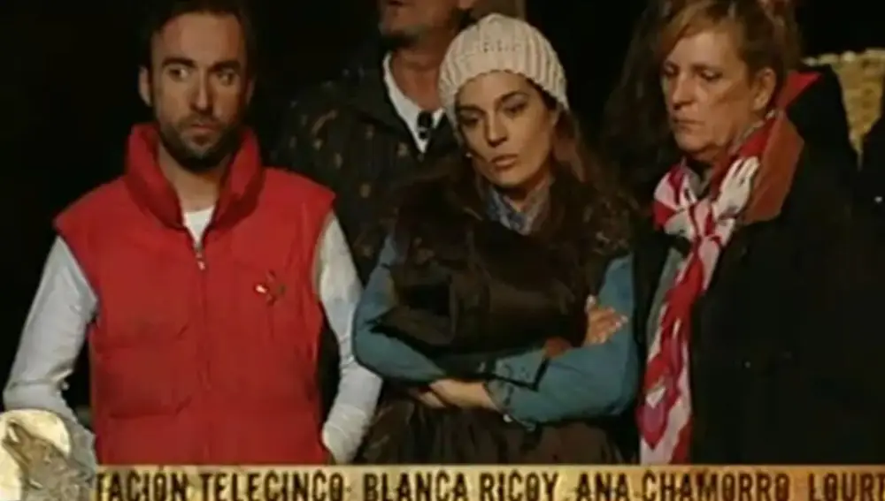 Liberto López de la Franca, junto a Raquel Bollo y Blanca de Borbón en "Acorralados"