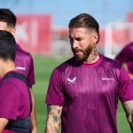 Training of Sevilla FC - UEFA Champions League