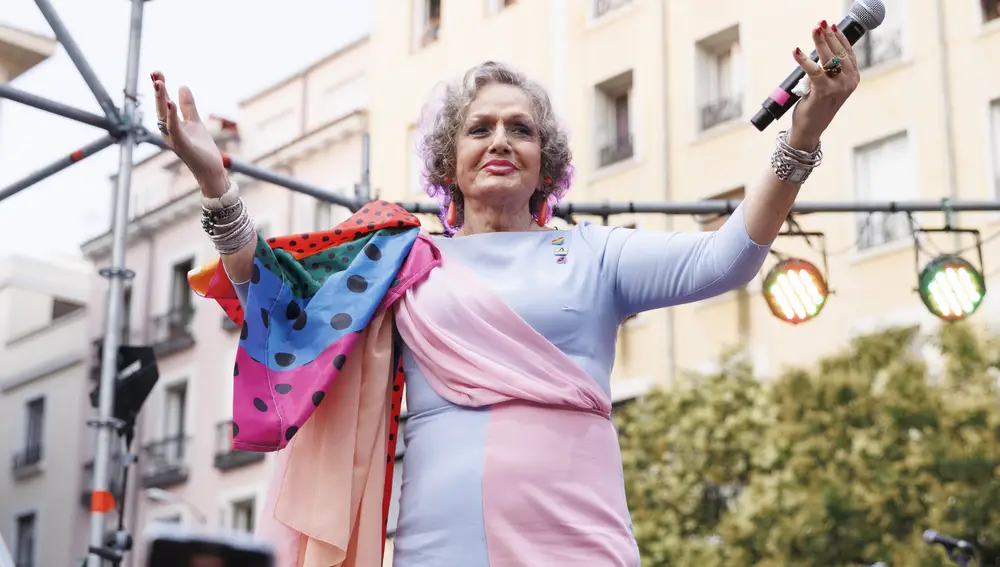 Manolita Chen en el pregón de las fiestas del Orgullo LGTBIQ+ de Madrid de 2023