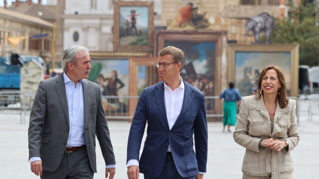 Feijóo sigue su ronda de investidura con Azcón, que le pide un Plan Pirineos y obras del pacto del agua