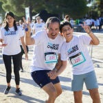 Participantes de la primera Carrera Solidaria de la Fundación CRIS contra el cáncer esta mañana en Las Rozas (Madrid)