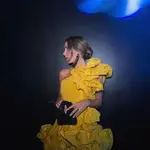 Rocío Osorno con vestido de su firma